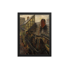 Old Berlin by Wilhelm Lindner framed print on a plain backdrop in size 12"x16".