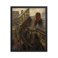 Old Berlin by Wilhelm Lindner framed print on a plain backdrop in size 16"x20".