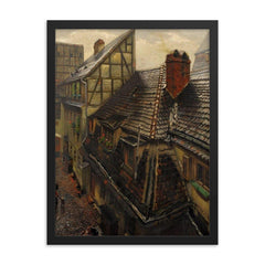 Old Berlin by Wilhelm Lindner framed print on a plain backdrop in size 18"x24".