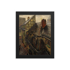 Old Berlin by Wilhelm Lindner framed print on a plain backdrop in size 8"x10".