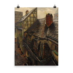 Old Berlin by Wilhelm Lindner poster on a plain backdrop in size 8"x10".