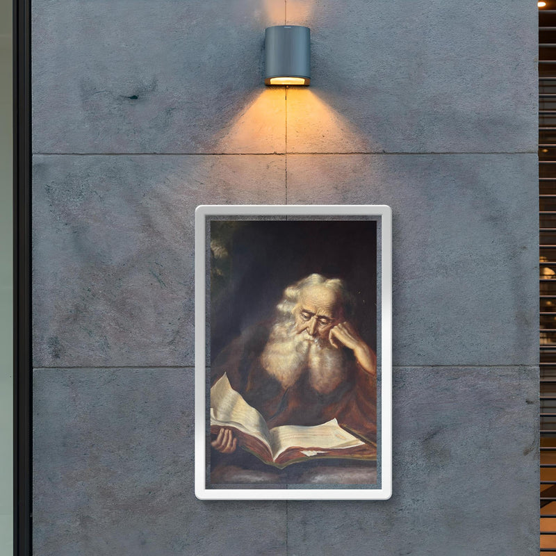 Old Man Reading a Book by Joseph Malachy Kavanagh poster 2