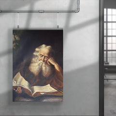 Old Man Reading a Book by Joseph Malachy Kavanagh poster 4