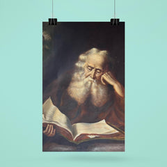 Old Man Reading a Book by Joseph Malachy Kavanagh poster 6