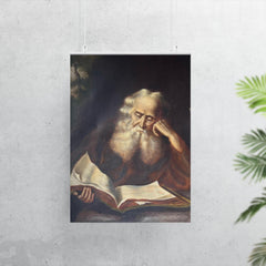 Old Man Reading a Book by Joseph Malachy Kavanagh poster 7