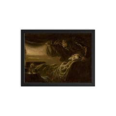 Old Man's Death by Laszlo Mednyanszky, 1890 framed print on a plain backdrop in size 12"x16".