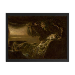 Old Man's Death by Laszlo Mednyanszky, 1890 framed print on a plain backdrop in size 18"x24".
