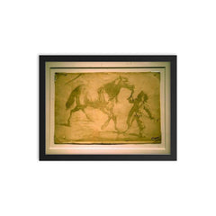 Oldest Photograph, 1825 framed print on a plain backdrop in size 12"x16".