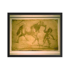 Oldest Photograph, 1825 framed print on a plain backdrop in size 16"x20".