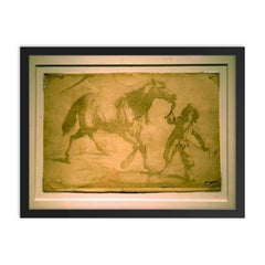 Oldest Photograph, 1825 framed print on a plain backdrop in size 18"x24".