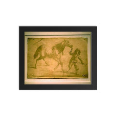 Oldest Photograph, 1825 framed print on a plain backdrop in size 8"x10".