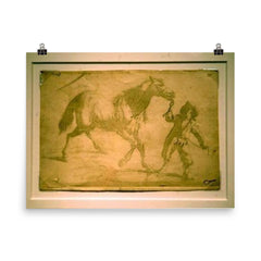 Oldest Photograph, 1825 poster on a plain backdrop in size 8"x10".