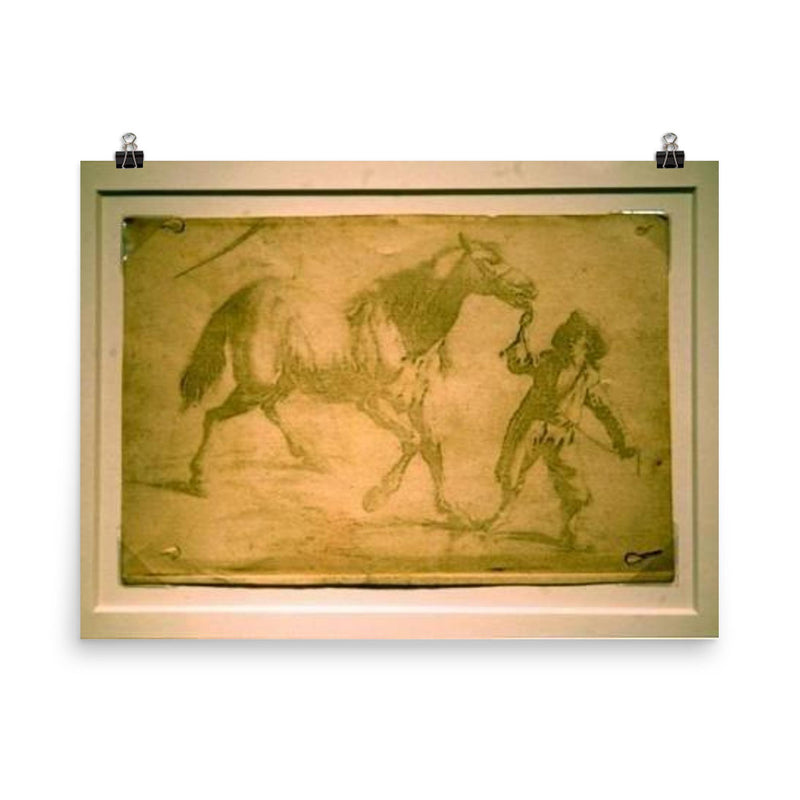 Oldest Photograph, 1825 poster on a plain backdrop in size 8