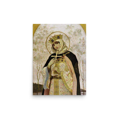 Olga of Kiev poster on a plain backdrop in size 12"x16".