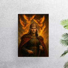 Olga of Kyiv before flaming tribute pigeons poster 7