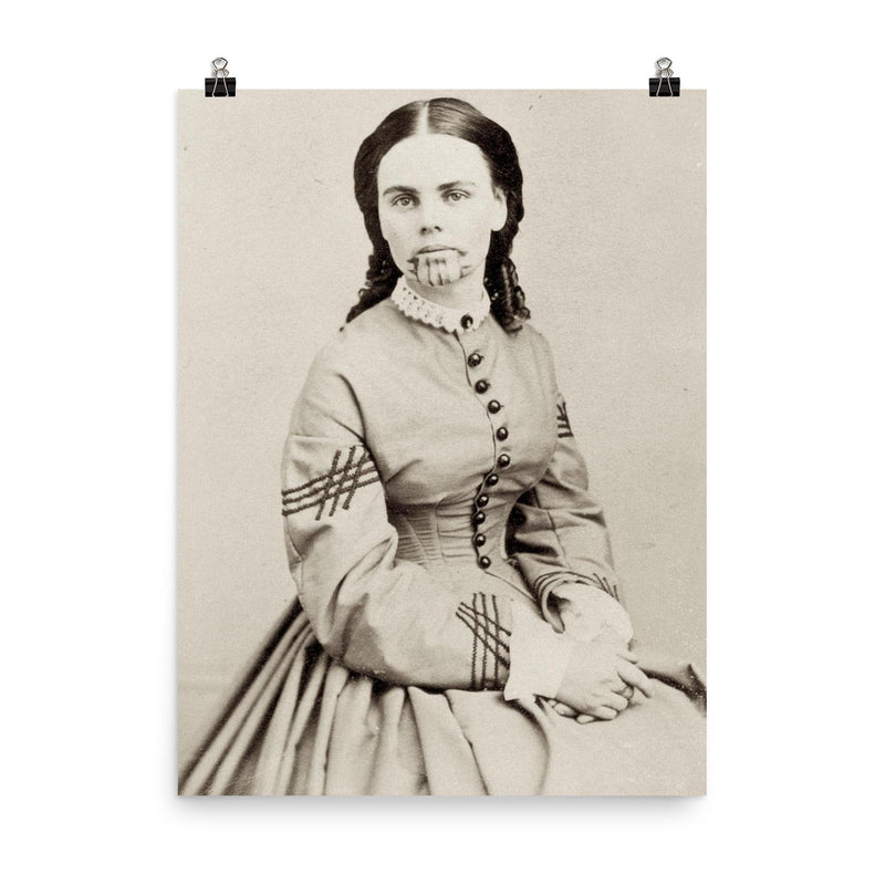Olive Oatman poster on a plain backdrop in size 8
