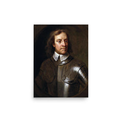 Oliver Cromwell poster on a plain backdrop in size 12"x16".