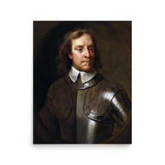 Oliver Cromwell poster on a plain backdrop in size 16"x20".