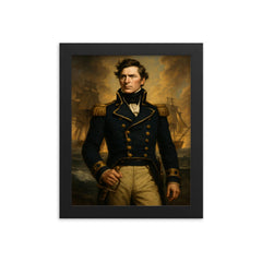 Oliver Hazard Perry framed print on a plain backdrop in size 8"x10".