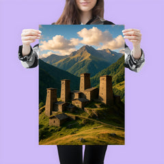 Omalo Towers Tusheti Georgia poster 3