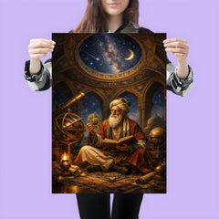 Omar Khayyam under celestial observatory dome poster 3
