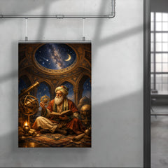 Omar Khayyam under celestial observatory dome poster 4
