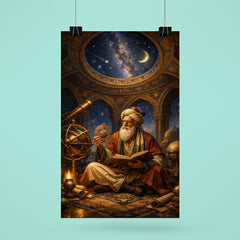 Omar Khayyam under celestial observatory dome poster 6