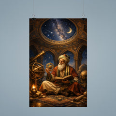 Omar Khayyam under celestial observatory dome poster 9