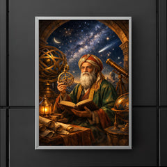 Omar Khayyam under celestial observatory instruments poster 5