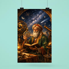 Omar Khayyam under celestial observatory instruments poster 6