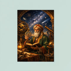 Omar Khayyam under celestial observatory instruments poster 8
