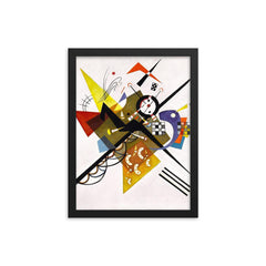 On White II by Wassily Kandinsky, 1923 framed print on a plain backdrop in size 12"x16".