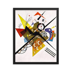 On White II by Wassily Kandinsky, 1923 framed print on a plain backdrop in size 16"x20".