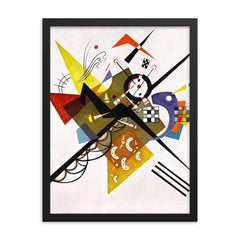 On White II by Wassily Kandinsky, 1923 framed print on a plain backdrop in size 18"x24".