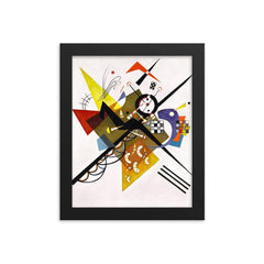 On White II by Wassily Kandinsky, 1923 framed print on a plain backdrop in size 8"x10".
