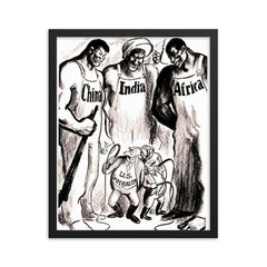 One Day She Will Wake Up by Robert Berkeley, 1925 framed print on a plain backdrop in size 16"x20".