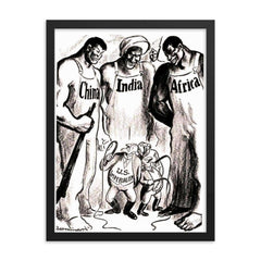 One Day She Will Wake Up by Robert Berkeley, 1925 framed print on a plain backdrop in size 18"x24".