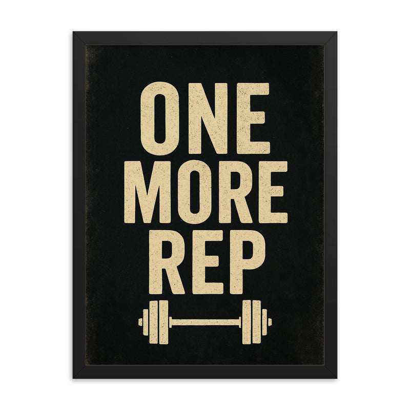 One more rep framed print on a plain backdrop in size 18