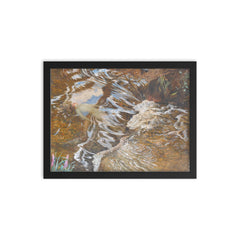 Ophelia by John Byam Shaw, 1910 framed print on a plain backdrop in size 12"x16".