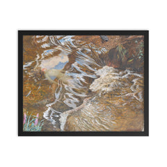 Ophelia by John Byam Shaw, 1910 framed print on a plain backdrop in size 16"x20".