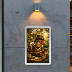 Orangutan botanist in Victorian greenhouse poster 2