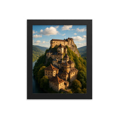 Orava Castle Slovakia framed print on a plain backdrop in size 8"x10".