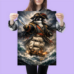 Orca admiral above storm tossed frigate poster 3