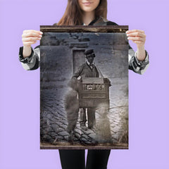 Organ Grinder on the Street with Children, c. 1848 poster 3