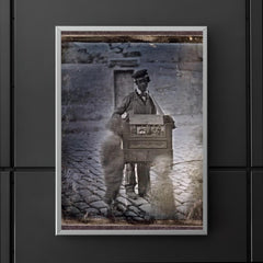Organ Grinder on the Street with Children, c. 1848 poster 5