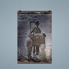 Organ Grinder on the Street with Children, c. 1848 poster 9