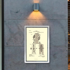 Original patent for the electro magnetic motor by Nikola Tesla poster 2