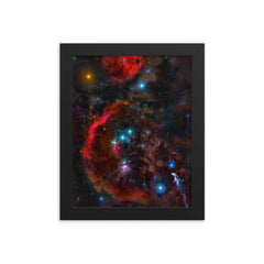 Orion Constellation framed print on a plain backdrop in size 8"x10".