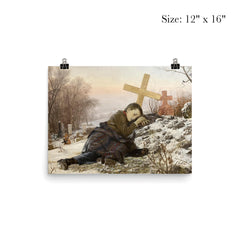 Orphan at Mother's Grave by Uroš Predić, 1888 poster 3