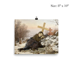 Orphan at Mother's Grave by Uroš Predić, 1888 poster 4